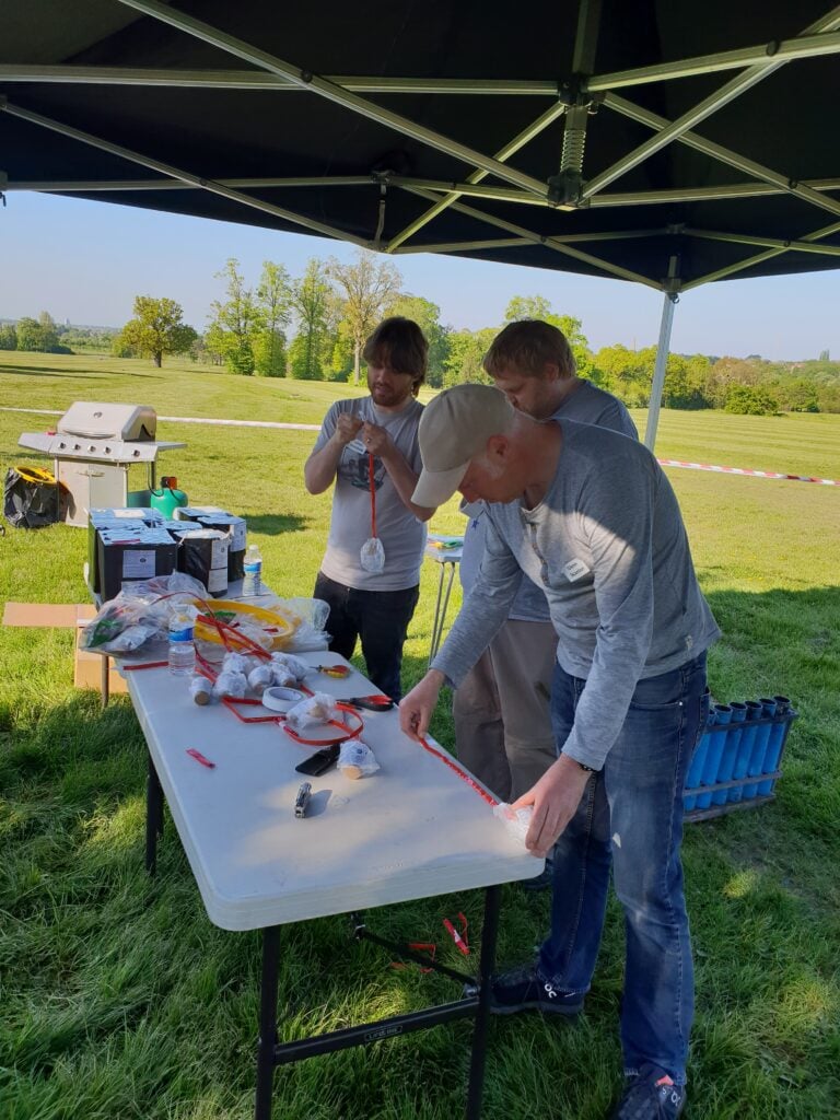 setting up fireworks