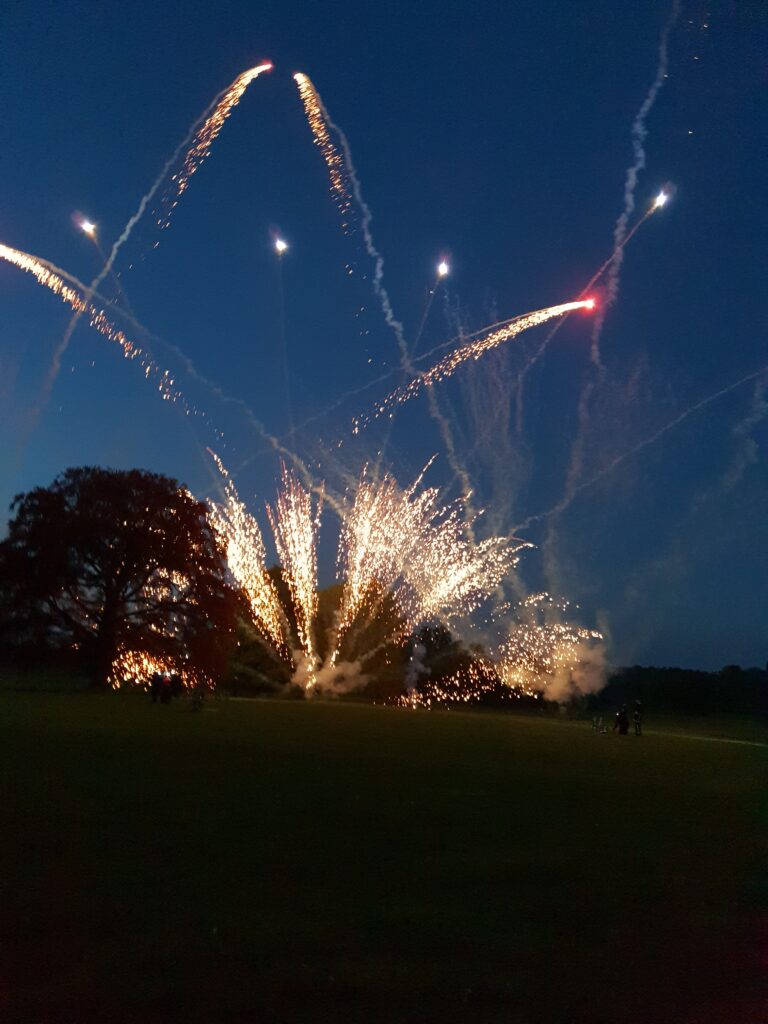 firework exploding in gold