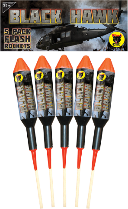 black hawk (5 rockets) by black cat fireworks