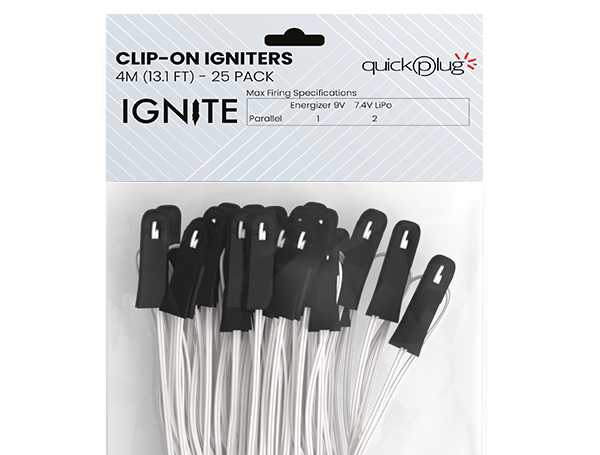 ignite 4 metre talon quickclips 25 x igniters (pack of 25)