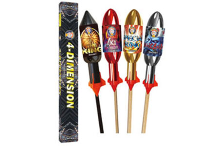 brothers pyrotechnics 4 dimension (4 rockets)
