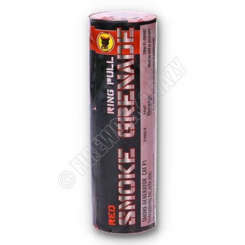 red smoke grenade by black cat fireworks