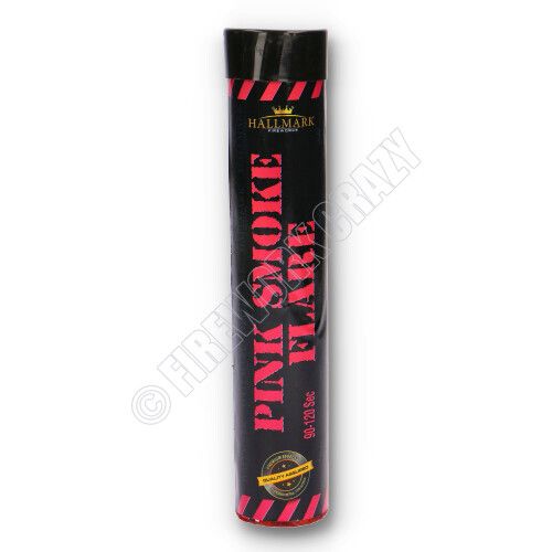 pink smoke flare by hallmark fireworks