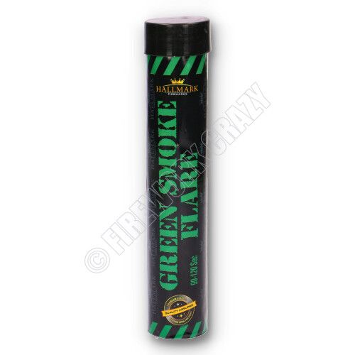 green smoke flare by hallmark fireworks