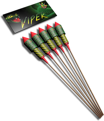 absolute fireworks viper rocket pack (5 rockets)