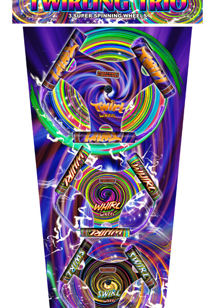 twirling trio wheel pack by jonathans fireworks