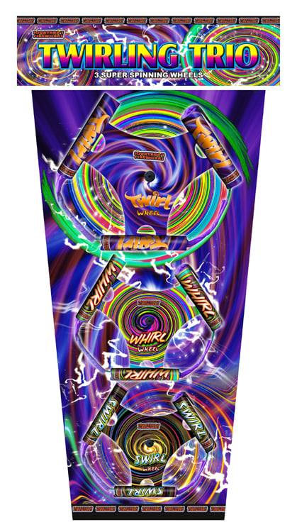 twirling trio wheel pack by jonathans fireworks