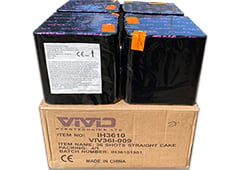 4 x 25i mixed cake pack by vivid pyrotechnics