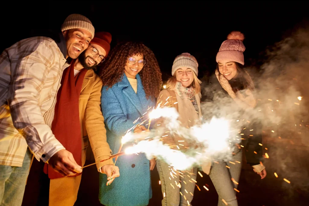 bonfire night fireworks happy friends scaled