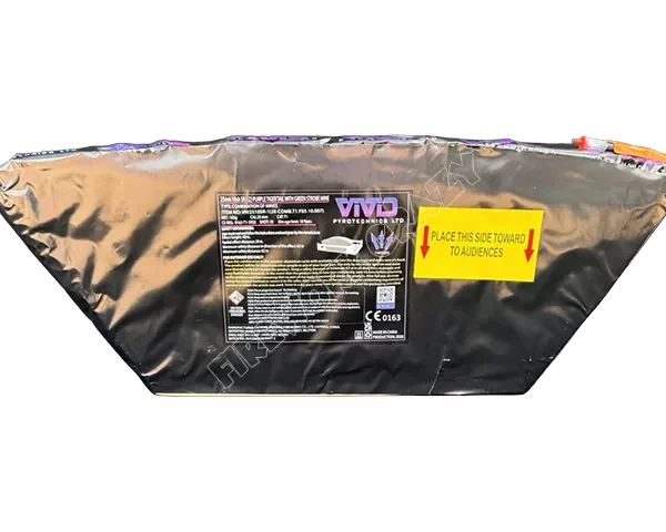 t1 slice 10s purple tiger tails with green strobe mine by vivid pyrotechnics